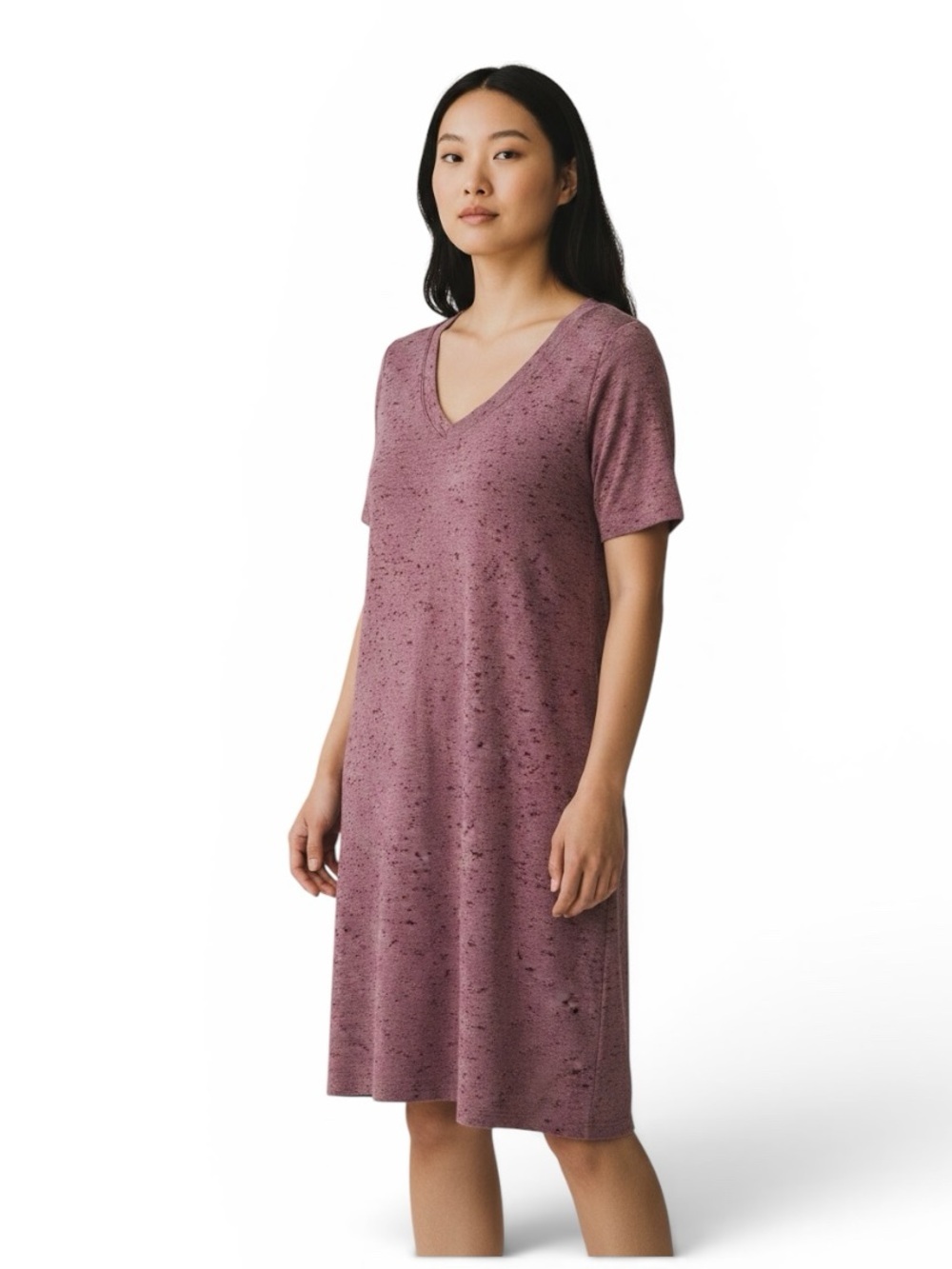 Cotton On Mauve V-Neck Short Sleeve Shift Dress